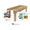KIT HUERTO URBANO MADERA 160cm + SUSTRATO + ACCESORIOS
